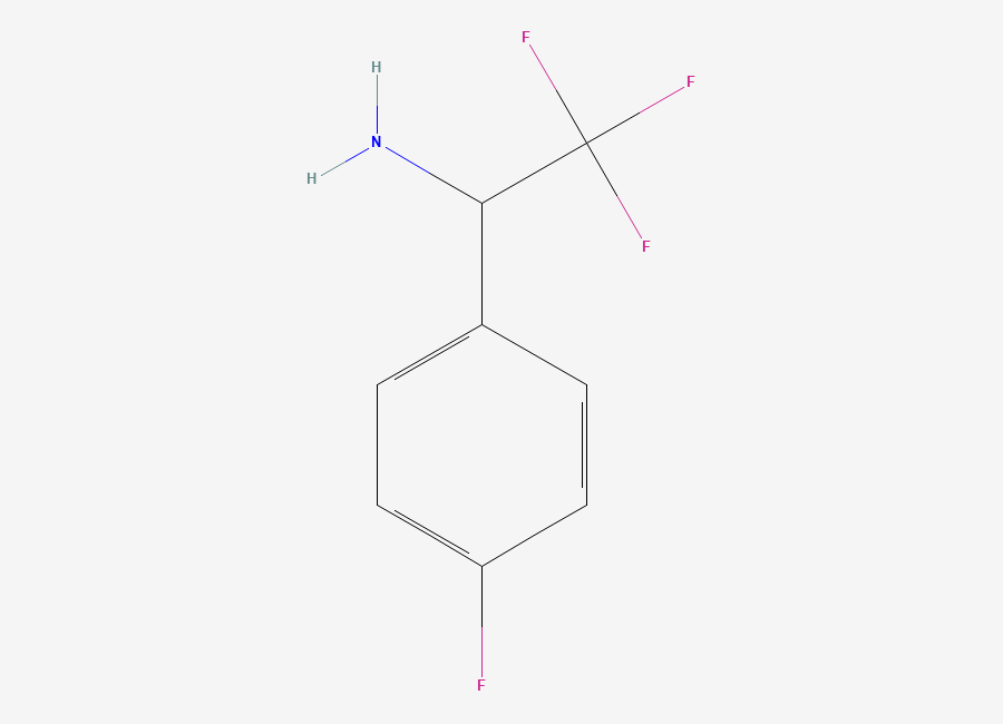 Two-dimensional chemical structure of 2,2,2-Trifluoro-1-(4-fluorophenyl)ethan-1-amine