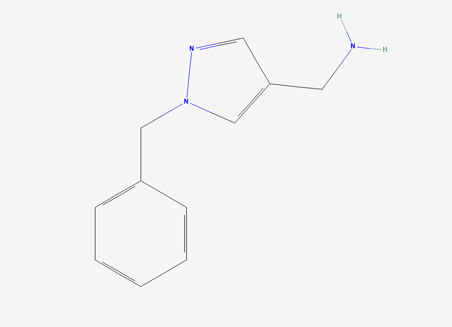 Two-dimensional chemical structure of (1-benzyl-1H-pyrazol-4-yl)methanamine