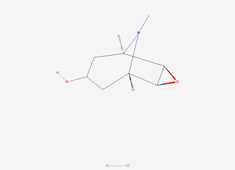 Two-dimensional chemical structure of Scopine hydrochloride