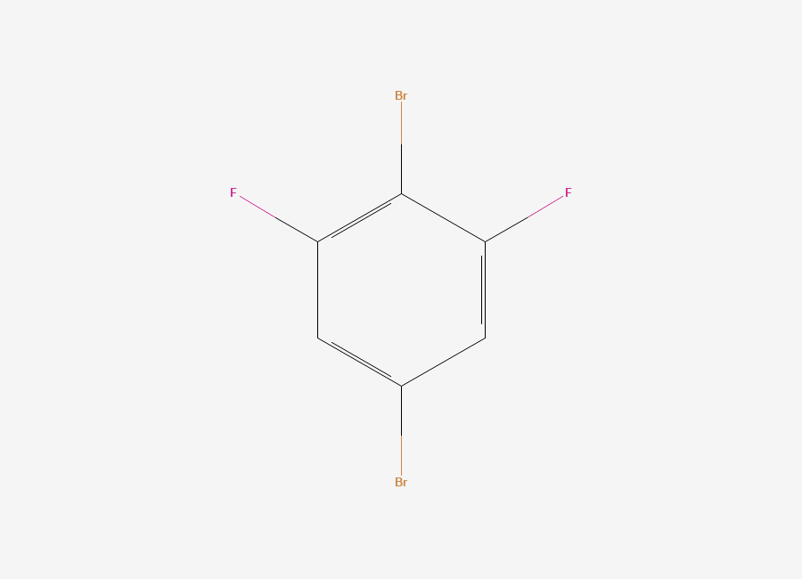 Two-dimensional chemical structure of 1,4-Dibromo-3,5-difluorobenzene