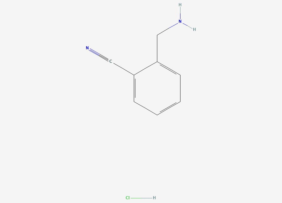 Two-dimensional chemical structure of 2-(Aminomethyl)benzonitrile hydrochloride