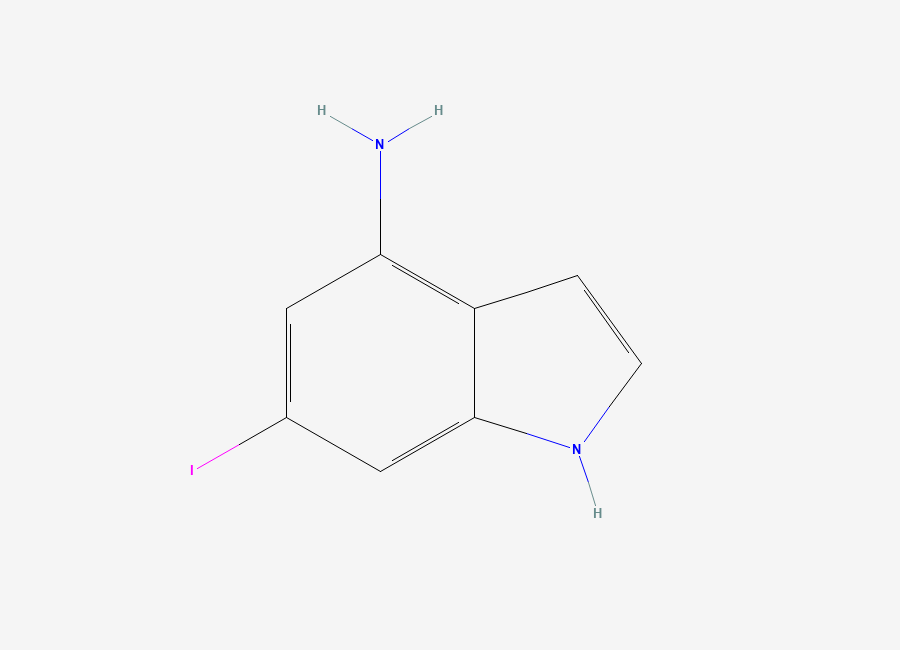 Two-dimensional chemical structure of 6-Iodo-1H-indol-4-amine