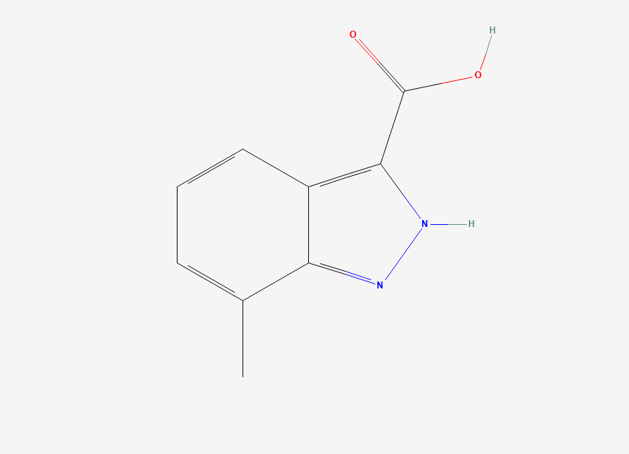 Two-dimensional chemical structure of 7-Methyl-1H-indazole-3-carboxylic acid
