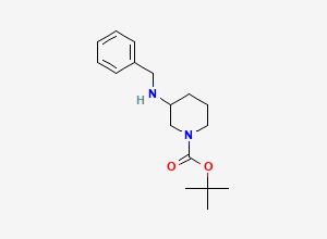 Two-dimensional chemical structure of tert-Butyl 3-(benzylamino)piperidine-1-carboxylate