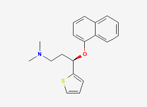 Two-dimensional chemical structure of (R)-N,N-dimethyl-3-(naphthalen-1-yloxy)-3-(thiophen-2-yl)propan-1-amine