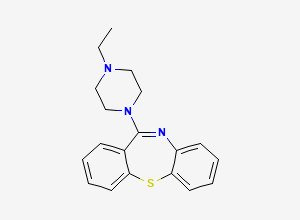 Two-dimensional chemical structure of Quetiapine EP Impurity P / Quetiapine N-Ethyl Impurity, CAS 1011758-03-4