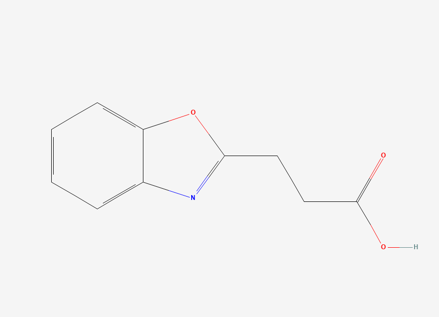 Two-dimensional chemical structure of 3-(1,3-Benzoxazol-2-yl)propanoic acid