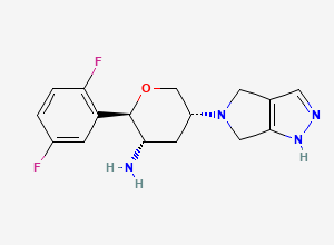 Two-dimensional chemical structure of Desmethylsulfonyl-Omarigliptin