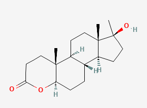 Two-dimensional chemical structure of Oxandrolone Related Compound B CIII, CAS 4424-45-7