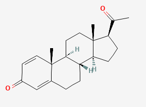 Two-dimensional chemical structure of Progesterone EP Impurity J / Progesterone BP Impurity J, CAS 1162-54-5