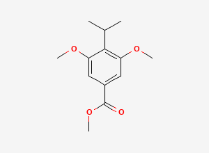 Two-dimensional chemical structure of Methyl 4-isopropyl-3,5-dimethoxybenzoate, CAS 344396-17-4
