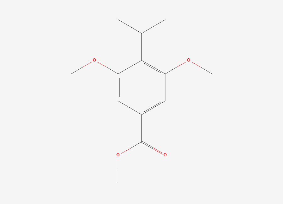 Two-dimensional chemical structure of Methyl 4-isopropyl-3,5-dimethoxybenzoate, CAS 344396-17-4