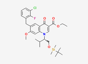 Two-dimensional chemical structure of Elvitegravir Impurity 7, CAS 949465-85-4
