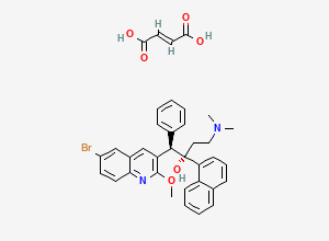 Two-dimensional chemical structure of Bedaquiline Fumarate, CAS 845533-86-0