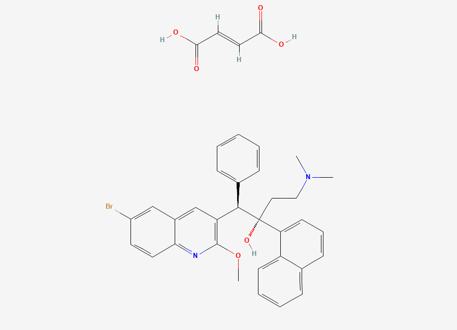 Two-dimensional chemical structure of Bedaquiline Fumarate, CAS 845533-86-0