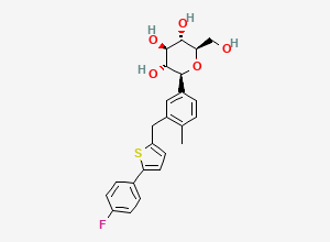 Two-dimensional chemical structure of Canagliflozin, CAS 842133-18-0
