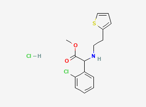 Two-dimensional chemical structure of Clopidogrel EP Impurity F/ Clopidogrel Thienylethyl Impurity (HCl salt), CAS 141109-18-4