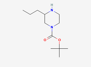 Two-dimensional chemical structure of Tert-butyl 3-propylpiperazine-1-carboxylate