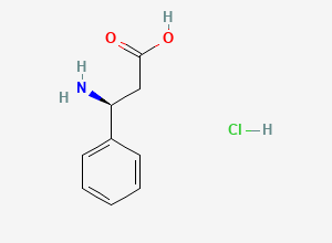 Two-dimensional chemical structure of (3S)-3-amino-3-phenylpropanoic acid hydrochloride