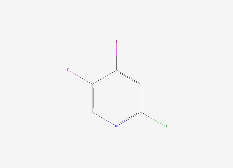 Two-dimensional chemical structure of 2-Chloro-5-fluoro-4-iodopyridine