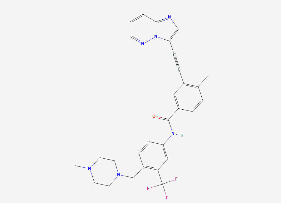 Two-dimensional chemical structure of Ponatinib