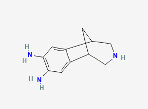 Two-dimensional chemical structure of 2,3,4,5-Tetrahydro-1H-1,5-methanobenzo[d]azepine-7,8-diamine, CAS 808120-35-6