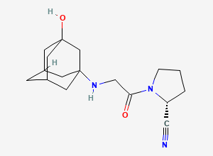 Two-dimensional chemical structure of Vildagliptin (2R)-Isomer, CAS 1036959-27-9