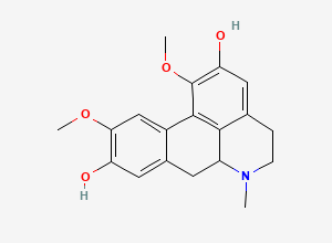 Two-dimensional chemical structure of 1,10-Dimethoxy-6-Methyl-5,6,6A,7-Tetrahydro-4H-Dibenzo(De,G)Quinoline-2,9-Diol