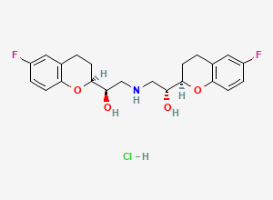 Two-dimensional chemical structure of Nebivolol D-Isomer/ Nebivolol (S,R,R,R)-Isomer (HCl salt), CAS 213132-06-0