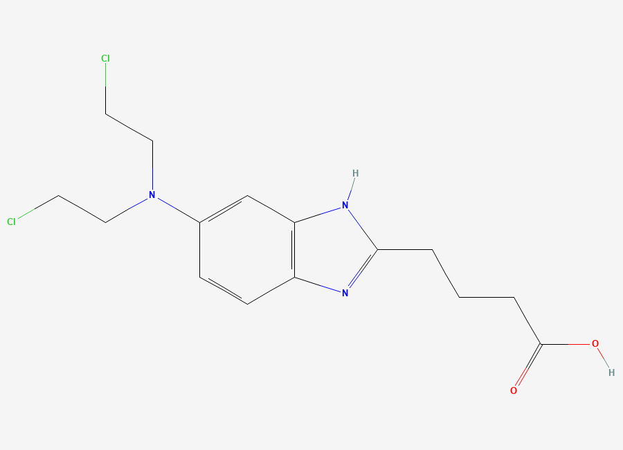 Two-dimensional chemical structure of N-Desmethylbendamustine, CAS 41515-13-3