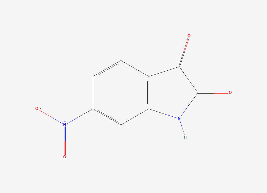 Two-dimensional chemical structure of 6-Nitroisatin