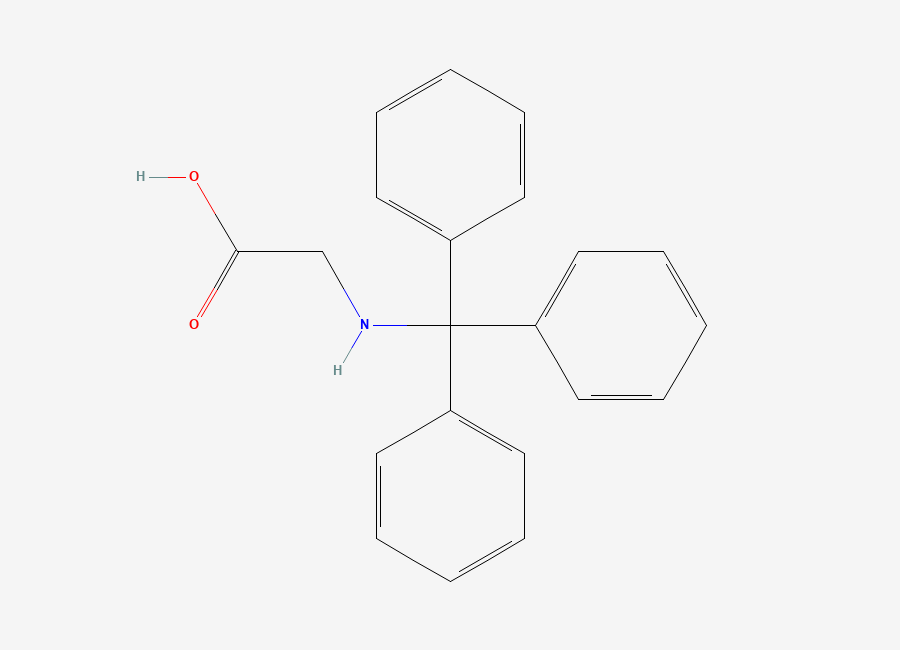 Two-dimensional chemical structure of N-Tritylglycine