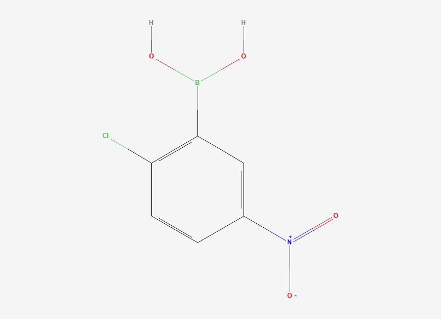 Two-dimensional chemical structure of (2-Chloro-5-nitrophenyl)boronic acid