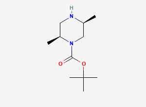 Two-dimensional chemical structure of (2S,5S)-tert-Butyl 2,5-dimethylpiperazine-1-carboxylate