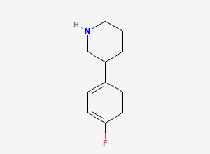 Two-dimensional chemical structure of 3-(4-Fluorophenyl)piperidine