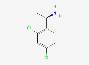 Two-dimensional chemical structure of (alphaR)-2,4-Dichloro-alpha-methylbenzenemethanamine