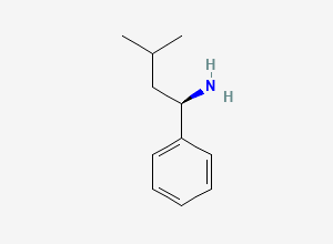 Two-dimensional chemical structure of (R)-3-Methyl-1-phenylbutan-1-amine