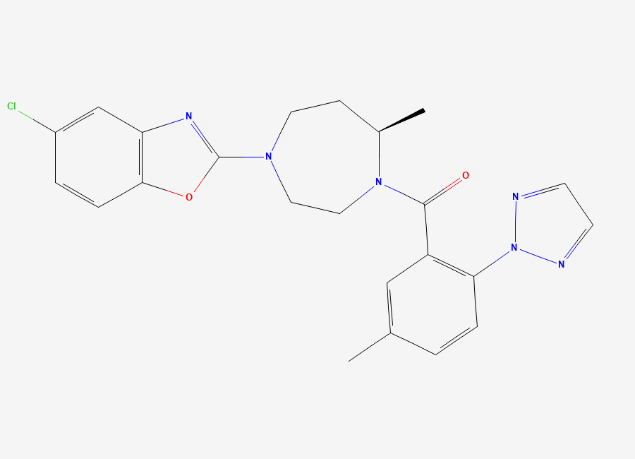 Two-dimensional chemical structure of Suvorexant