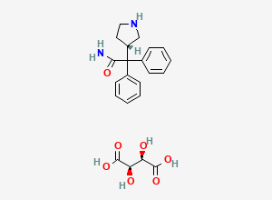 Two-dimensional chemical structure of Darifenacin_dealkyl_tartrate