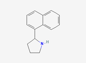 Two-dimensional chemical structure of 2-(Naphthalen-1-yl)pyrrolidine