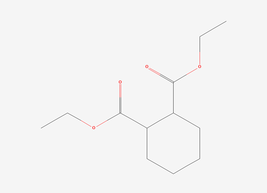Two-dimensional chemical structure of 1,2-Diethyl 1,2-cyclohexanedicarboxylate