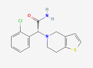 Two-dimensional chemical structure of Clopidogrel R-Enantiomer, CAS 444728-15-8