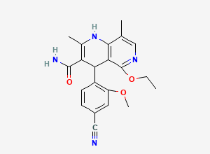 Two-dimensional chemical structure of (Rac)-Finerenone, CAS 1050477-27-4