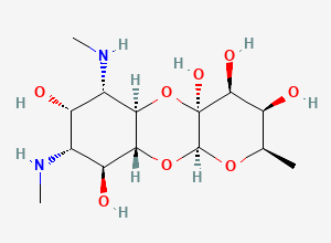 Two-dimensional chemical structure of Spectinomycin EP Impurity D / Dihydroxyspectinomycin, CAS 935756-69-7