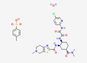 Two-dimensional chemical structure of Edoxaban Tosylate Hydrate, CAS 1229194-11-9