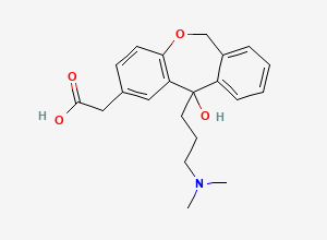 Two-dimensional chemical structure of 2-(11-(3-(Dimethylamino)propyl)-11-hydroxy-6,11-dihydrodibenzo[b,e]oxepin-2-yl)acetic acid