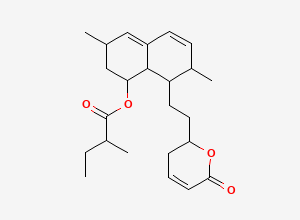Two-dimensional chemical structure of Lovastatin EP Impurity C/ 2,3-Anhydro Lovastatin/ 2,3-Anhydro Lovastatin Lactone, CAS 109273-98-5