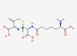 Two-dimensional chemical structure of Cephalosporin, CAS 11111-12-9