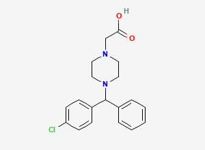 Two-dimensional chemical structure of Levocetrizine Impurity B, CAS 113740-61-7