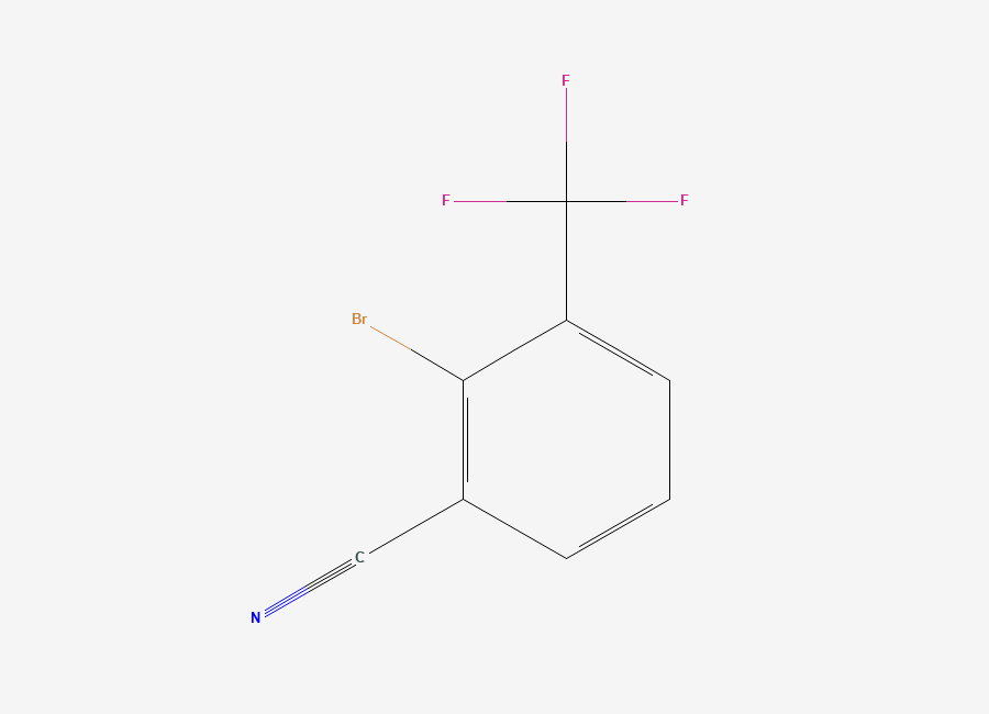 Two-dimensional chemical structure of 2-Bromo-3-(trifluoromethyl)benzonitrile